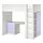 SMÅSTAD - loft bed, white lilac/with desk with 4 drawers, 90x200 cm | IKEA Indonesia - PE919113_S1