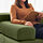 JÄTTEBO - 2,5-seat mod sofa w chaise longue, left with headrest/Samsala dark yellow-green | IKEA Indonesia - PE880557_S1