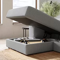 JÄTTEBO - Modul chaise longue, kiri, Tonerud abu-abu