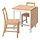 PINNTORP/PINNTORP - meja dan 2 kursi, diwarnai cokelat muda diwarnai putih/diwarnai cokelat muda, 67/124 cm | IKEA Indonesia - PE880605_S1