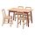 PINNTORP/PINNTORP - meja dan 4 kursi, diwarnai cokelat muda warna merah/diwarnai cokelat muda, 125 cm | IKEA Indonesia - PE880607_S1
