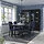 BERGMUND/NORDVIKEN - table and 4 chairs, black/Kvillsfors dark blue/blue black, 152/223 cm | IKEA Indonesia - PE948480_S1