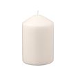 LÄTTNAD - Unscented block candle, natural, 10 cm