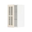 METOD - Kabinet dinding dgn rak/pintu kaca, putih/Bodbyn putih pudar, 30x37x60 cm
