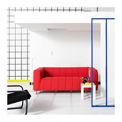 KLIPPAN - Sofa 2 dudukan, Långban merah terang