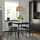ÖSTANÖ/SANDSBERG - meja dan 4 kursi, hitam hitam/Remmarn abu-abu tua, 110 cm | IKEA Indonesia - PE948511_S1