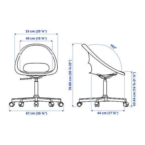 MALSKÄR/ELDBERGET swivel chair