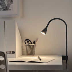 NÄVLINGE - Lampu sorot dinding/jepit LED, hitam