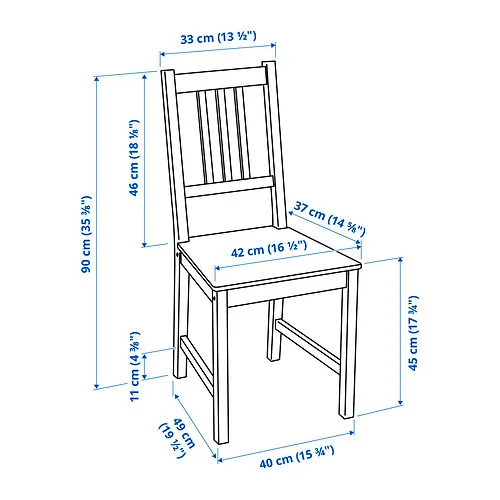 PINNTORP Measurement Illustration