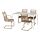SEGERÖN/VÄSMAN - meja dan 4 kursi dg sandaran lengan, luar ruang putih/krem/cokelat, 147 cm | IKEA Indonesia - PE919199_S1