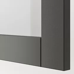 BESTÅ - Unit rak dengan pintu, abu-abu tua/Sindvik abu-abu tua, 120x42x38 cm