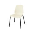SKÅLSTA - Chair, plastic beige/tubular metal/black-grey