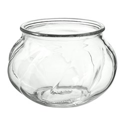 VILJESTARK - Vase, clear glass, 8 cm