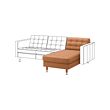 LANDSKRONA - Chaise longue, unit tambahan, Grann/Bomstad emas-cokelat/logam