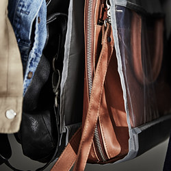 SKUBB - Hanging handbag organiser, dark grey, 39x93 cm