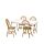 INGATORP/SKOGSTA - table and 4 chairs, white/acacia, 155/215 cm | IKEA Indonesia - PE919452_S1
