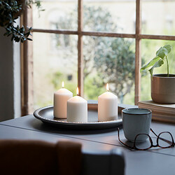 LÄTTNAD - Unscented block candle, natural, 10 cm