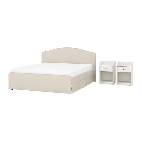 RAMNEFJÄLL/HAUGA bedroom furniture, set of 3