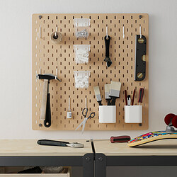 SKÅDIS - Papan berlubang, kayu, 56x56 cm