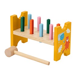 UPPSTÅ - Toy hammering block, multicolour