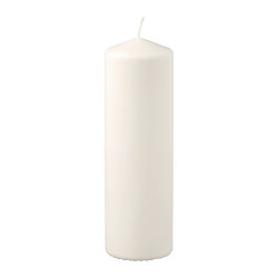 FENOMEN - Unscented pillar candle, natural, 23 cm