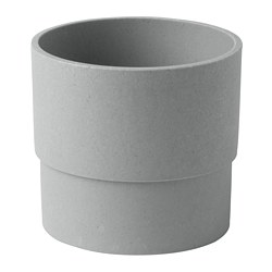 NYPON - Plant pot, in/outdoor grey, 9 cm