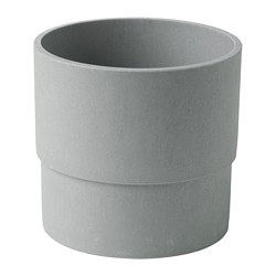 NYPON - Plant pot, in/outdoor grey, 12 cm