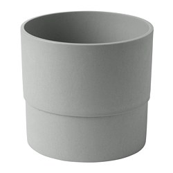 NYPON - Plant pot, in/outdoor grey, 15 cm
