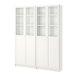 BILLY/OXBERG - Bookcase, white, 160x30x202 cm