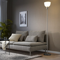 HEKTOGRAM - Lampu lantai sorot atas, warna perak/putih