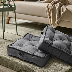 GURLI - Floor cushion, grey, 45x45x10 cm