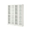 BILLY/OXBERG - Bookcase, white/glass, 160x30x202 cm