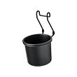 HULTARP - Container, black, 14x16 cm