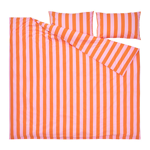 SLÅNHÖSTMAL duvet cover and 2 pillowcases