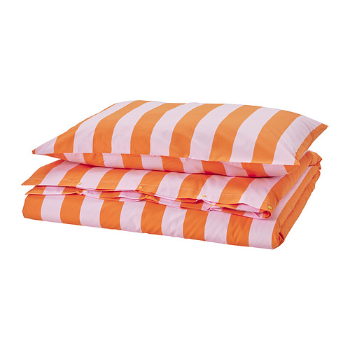 SLÅNHÖSTMAL sarung duvet dan sarung bantal
