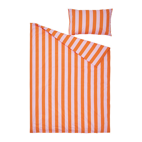 SLÅNHÖSTMAL sarung duvet dan sarung bantal