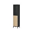 BOASTAD - high cabinet, black/oak veneer, 41x32x185 cm | IKEA Indonesia - PE919731_S2