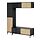 BOASTAD - kombinasi penyimpanan TV, hitam/veneer kayu oak, 163x42x185 cm | IKEA Indonesia - PE919740_S1