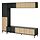 BOASTAD - TV storage combination, black/oak veneer, 223x42x185 cm | IKEA Indonesia - PE919739_S1