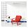 POÄNG - armchair frame with low back, red stained | IKEA Indonesia - PH198643_S1