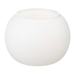VINTERFINT - Tealight holder, frosted glass white, 7 cm