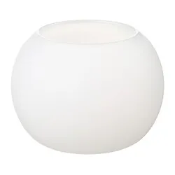VINTERFINT - Tealight holder, frosted glass white, 7 cm