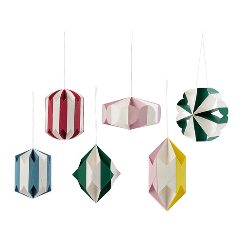 VINTERFINT set ornamen pohon isi 6