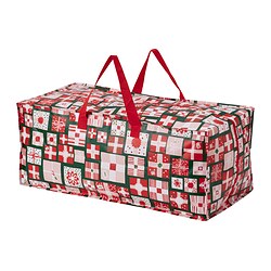 VINTERFINT - Tas penyimpanan, Motif Natal/aneka warna, 35x73x30 cm/76 l