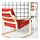 POÄNG - low-back armchair, natural colour/beige/Vissle red | IKEA Indonesia - PH198636_S1