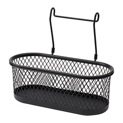 HULTARP - Wadah, hitam/jaring, 31x16 cm