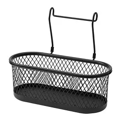 HULTARP - Wadah, hitam/jaring, 31x16 cm