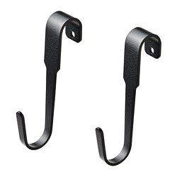 HULTARP - Hook, black, 11 cm