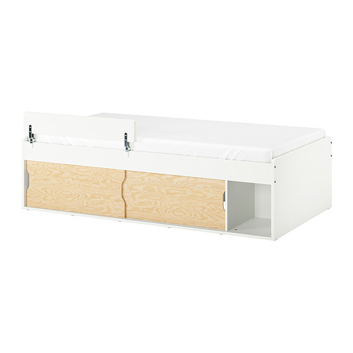 KLIPPUGGLA bed frame with storage