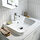BACKSJÖN/ÄNGSJÖN - wash-stand/wash-basin/tap, high-gloss white/oak effect/white marble effect, 102x49x41 cm | IKEA Indonesia - PE919822_S1